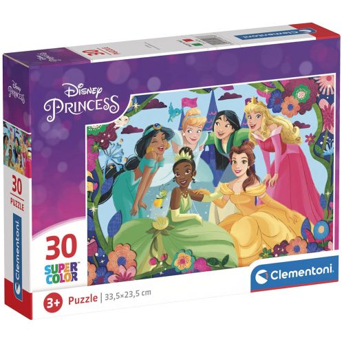 Disney Hercegnők 30 db-os Supercolor Puzzle Clementoni