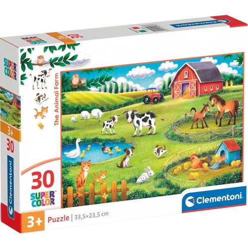 Az állatfarm 30 db-os Supercolor puzzle Clementoni 