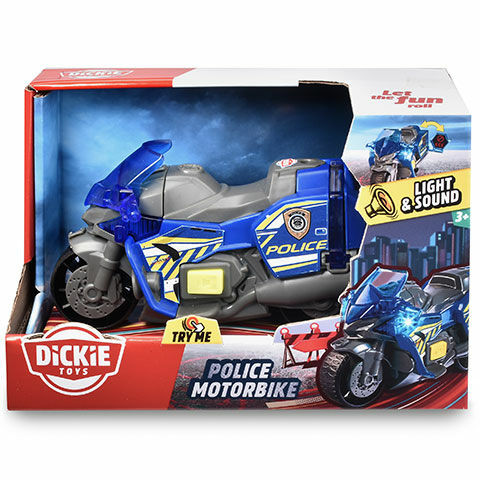 Rendőrmotor fénnyel és hanggal 15cm - Dickie Toys