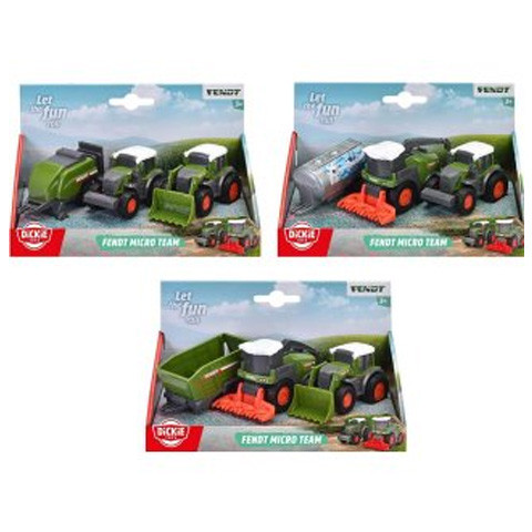 Fendt Micro Team : 3 db-os farm munkagépek játészett - Simba toys 