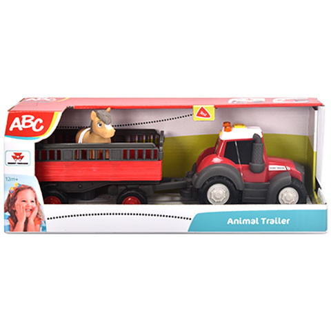 ABC: Massey Ferguson állatszállító traktor fénnyel és hanggal - Simba Toys