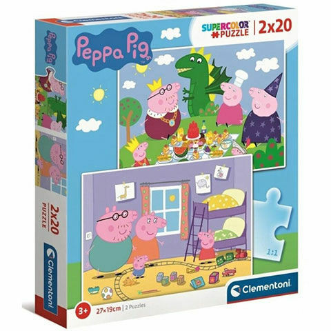 Clementoni Peppa malac Supercolor 2 az 1-ben puzzle 2x20db-os - Clementoni