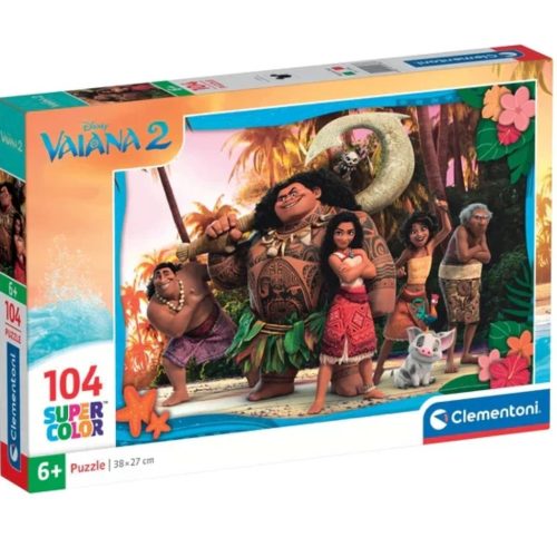 Disney Vaiana 2 104 db-os Supercolor puzzle Clementoni 