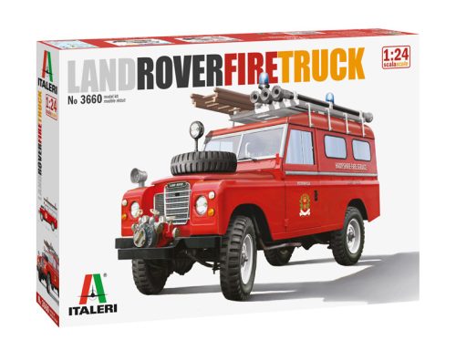 ITALERI LAND ROVER FIRE TRUCK 1:24 MAKETT AUTÓ 