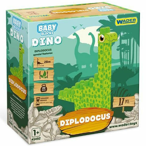 Baby Bloks: Diplodocus építőjáték szett 17db-os - Wader