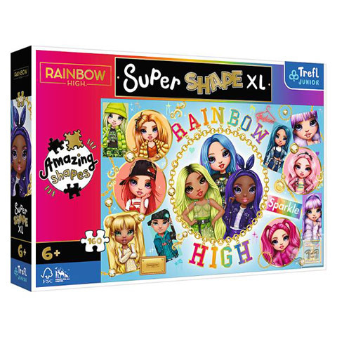 Trefl Junior: Super Shape XL Rainbow High - 160 darabos puzzle