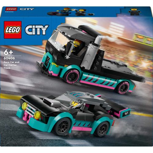 LEGO City 60406 - Versenyautó és autószállító teherautó