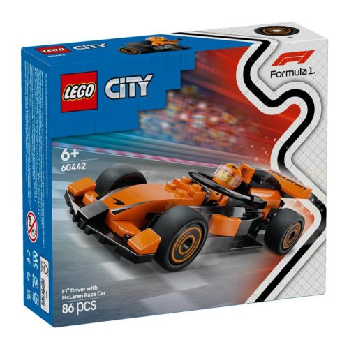 LEGO City 60442 - F1-es pilóta McLaren versenyautóval