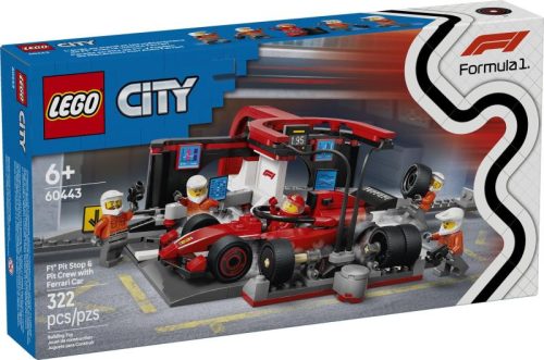 LEGO City 60443 - F1 boxutca és személyzet Ferrari autóval