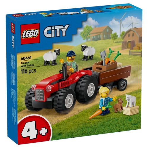 LEGO City 60461 - Piros traktor utánfutó és juhok