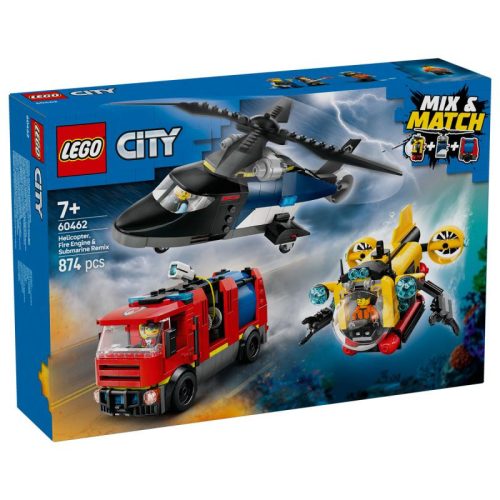 LEGO City 60462 - Helikopter tűzoltóautó és tengeralattjáró egy csomagban