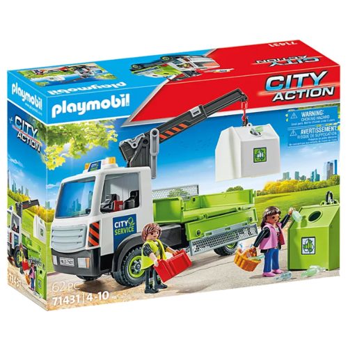 Playmobil 71431 - Üveghulladék gyűjtő kukásautó