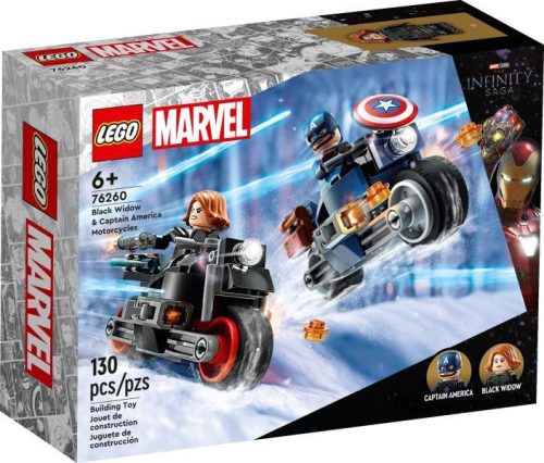 LEGO Marvel 76260 - Fekete Özvegy és Amerika Kapitány motorkerékpárok