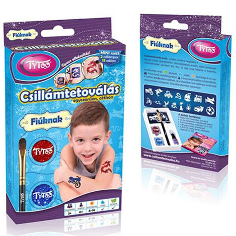 TyToo - Fiús mini csillámtetoválás szett