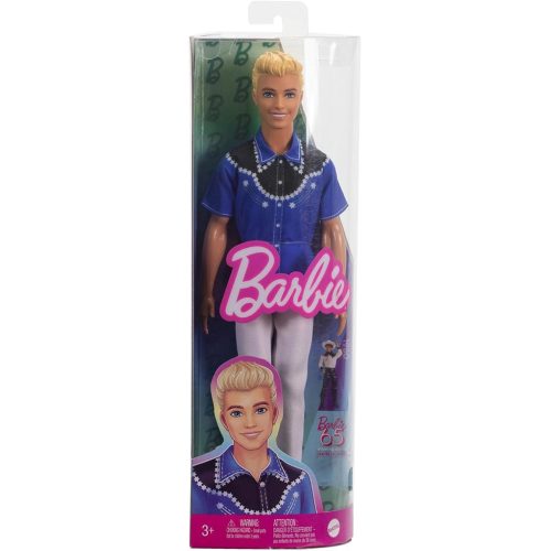 Barbie Fashionista fiú baba kék-fekete ingben - Mattel