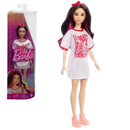 Barbie: Fashionista stílusos baba oversized pólóruhában