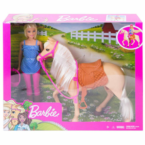 Barbie Lovas szett babával