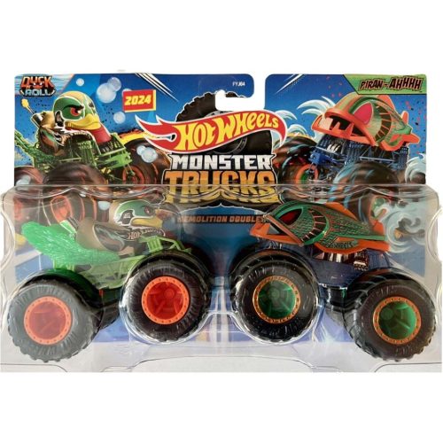 Mattel Hot Wheels Monster Trucks: Demolition Doubles Duck N', Roll vs Piran-Ahhhh 2db-os monster kisautó