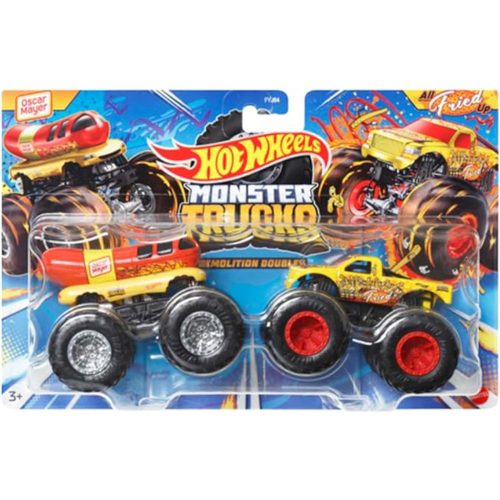 Hot Wheels Monster Trucks: Demolition Doubles Oscar Mayer vs All Fried Up 2db-os monster kisautó