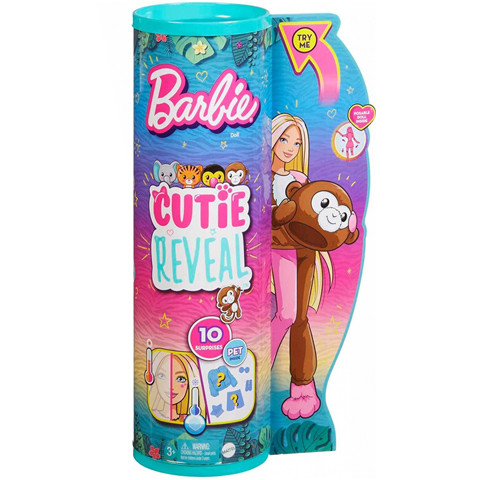 Mattel Barbie® Cutie Reveal: Majmocska meglepetés baba (4. sorozat) - Mattel 