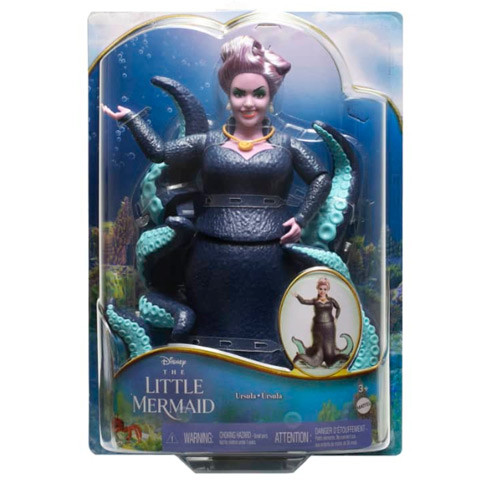 Disney A kis hableány : Ursula tengeri  boszorkány baba kék ruhában 30 cm 