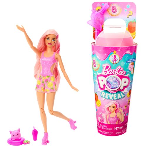 Barbie: Slime Reveal meglepetés baba - Szőke hajú baba rövidnadrágban