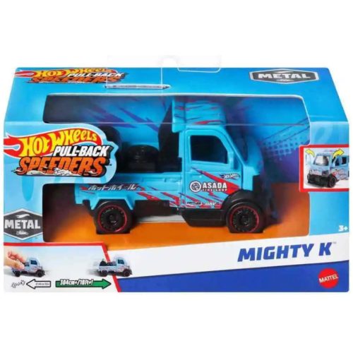 Hot Wheels: Hátrahúzható Mighty K kisautó, 1: 43