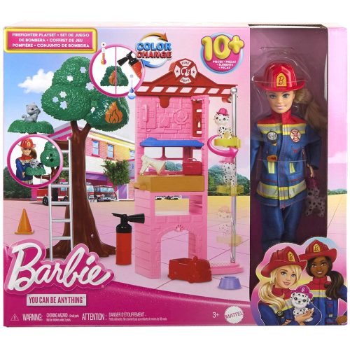 Barbie: Tűzoltó állomás játékszett - Mattel