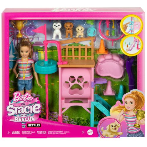 Barbie Stacie to the Rescue Kutyaiskola játékszett kiegészítőkkel