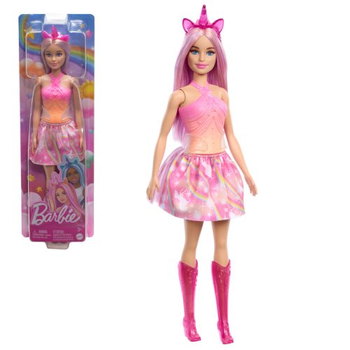 Barbie Dreamtopia: Unikornis baba rózsaszín ruhában