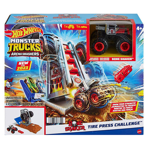 Hot Wheels : Monster Trucks Live Aréna Elődöntő Tire Press kihívás -Mattel 