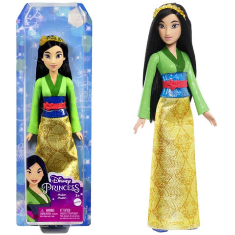 Disney Hercegnők : Csillogó Mulan hercegnő baba -Mattel