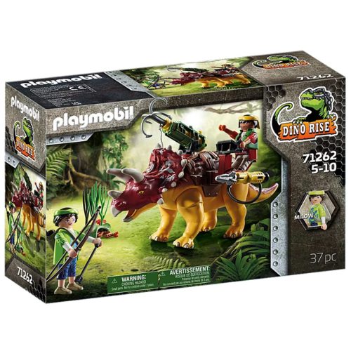 Playmobil 71262 Dínó csata: Triceratops harci dino csáklyavetővel