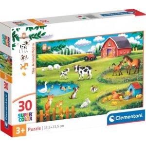 Az állatfarm 30 db-os Supercolor puzzle Clementoni