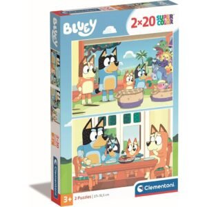 Bluey 2 x 20 db-os supercolor puzzle Clementoni