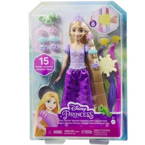 Disney Hercegnők : Aranyhaj hajvarázs hercegnő baba kiegészítökkel -Mattel