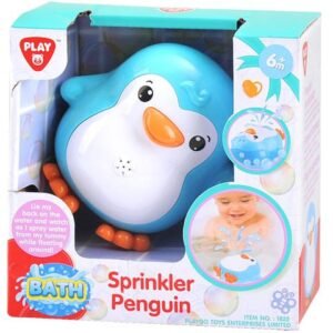 Playgo: Vizet spriccelő kék pingvin bébi fürdőjáték