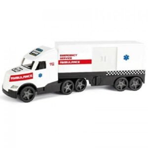 Magic Truck: Mentőkamion fluoreszkáló lámpákkal 81 cm – Wader