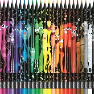 Színes ceruza készlet, háromszögletű, MAPED "Color'Peps Monster" 24 különböző szín