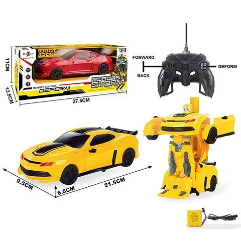 Rc távírányítós tobottá alakuló Camaro sportautó 1/16 méretarány kétféle színben