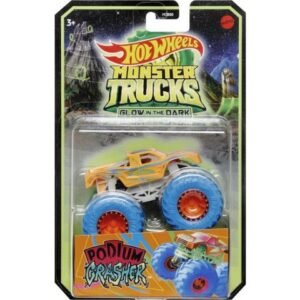 Hot Wheels Monster Trucks : Podium Crasher sötétben világító kisautó - Mattel