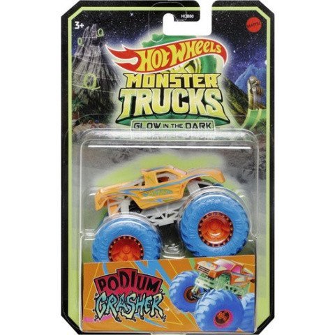 Hot Wheels Monster Trucks : Podium Crasher sötétben világító kisautó - Mattel