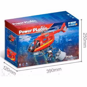 Power Planet Tűzoltó helikopter készlet, fényekkel, hangokkal, figurákkal és kiegészítőkkel