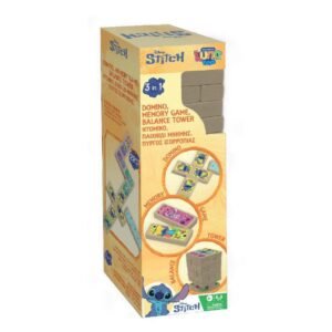 Luna: Disney Stitch 3az1-ben társasjáték dominó, memória, jenga
